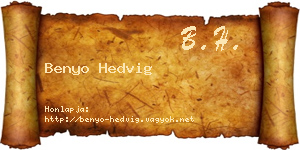 Benyo Hedvig névjegykártya